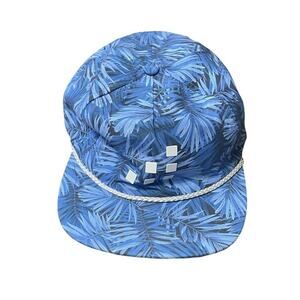 NEW Imperial Golf Tropical Floral Rope Brim Strapback Hat Cap Blue Adjustable Me